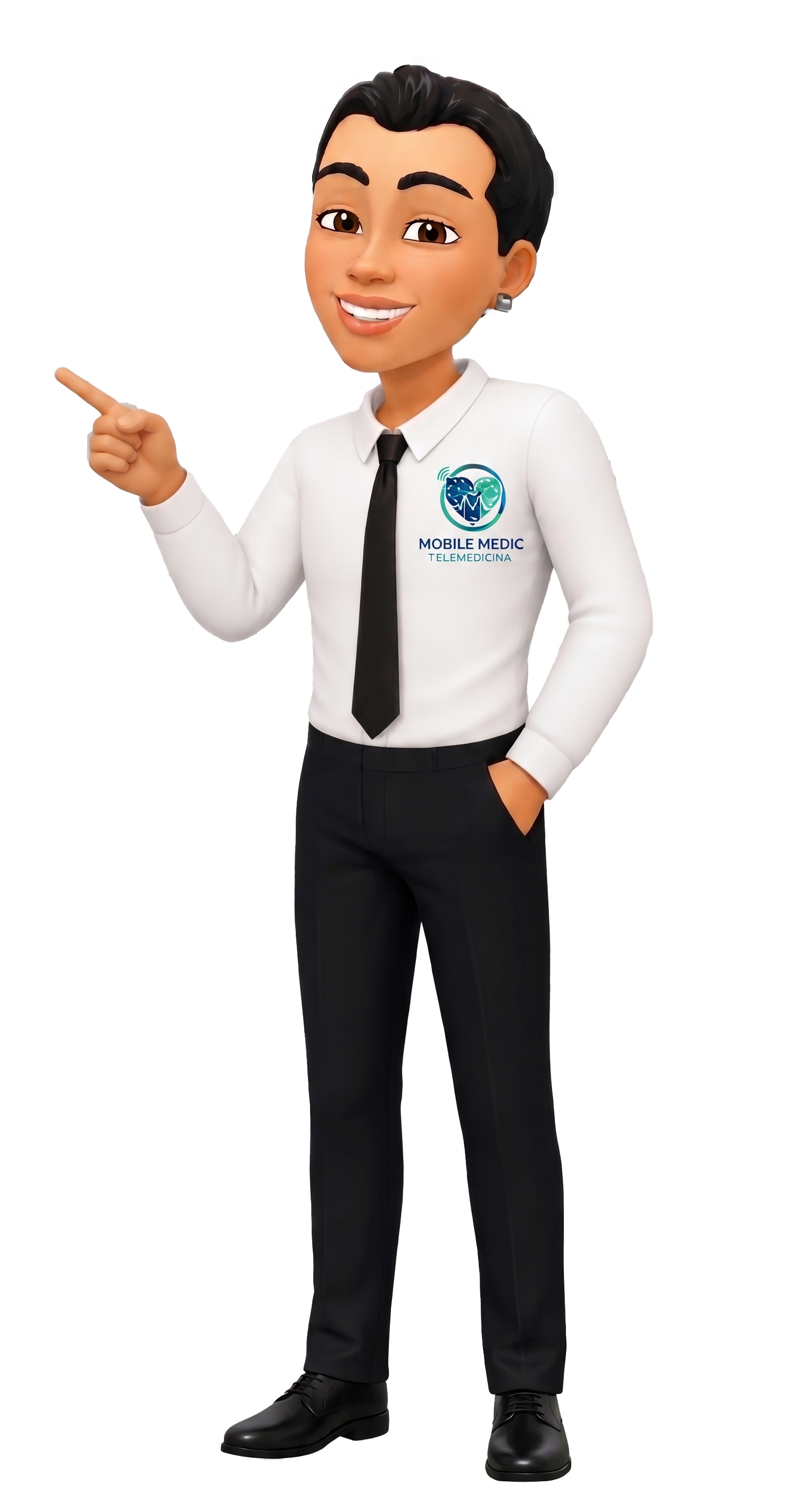 Representante apontando